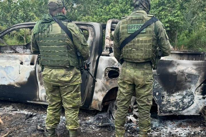FORÇAS DE SEGURANÇA ATUAM EM ÁREA RURAL PARA REMOÇÃO DE CORPO DE POLICIAL CIVIL