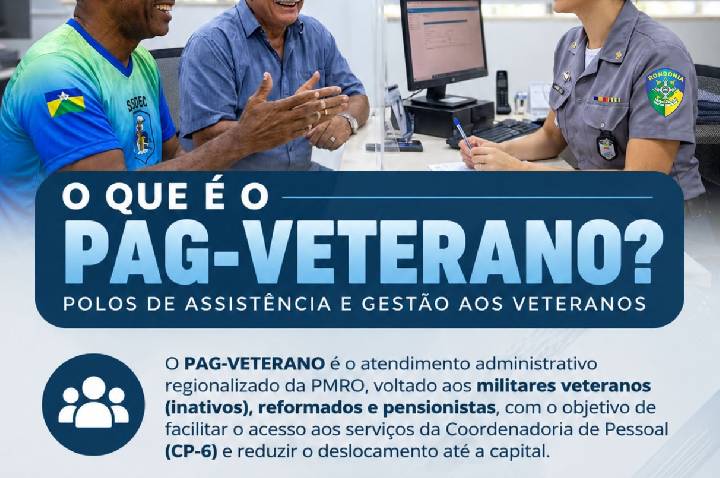 Polícia Militar de Rondônia ativa Polos de Atendimento e Gestão ao Veterano no interior do Estado