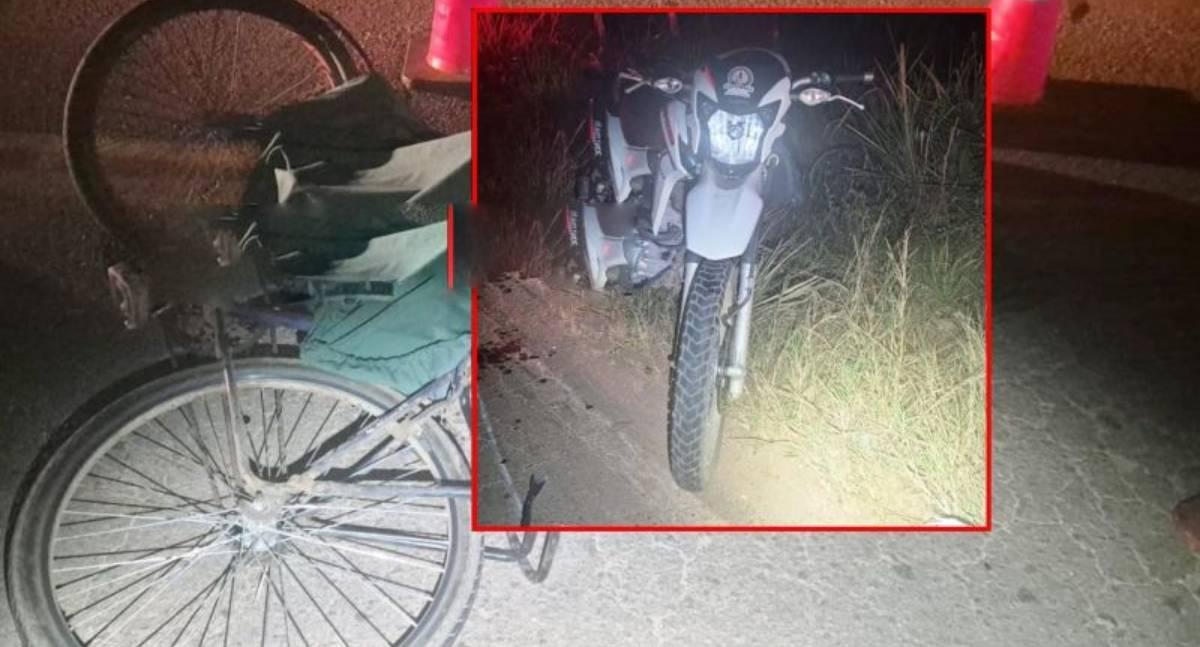 Idoso morre em colisão entre bicicleta e moto na RO-481