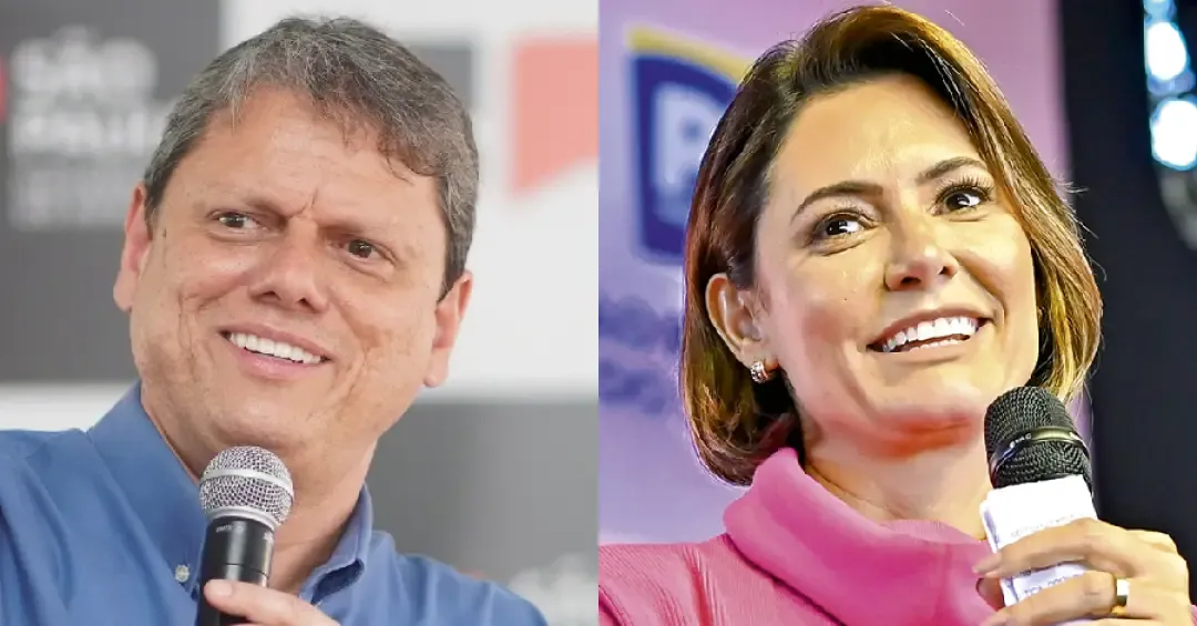 Michelle Bolsonaro pode ser vice de Tarcísio de Freitas em 2026, segundo aliados de Bolsonaro