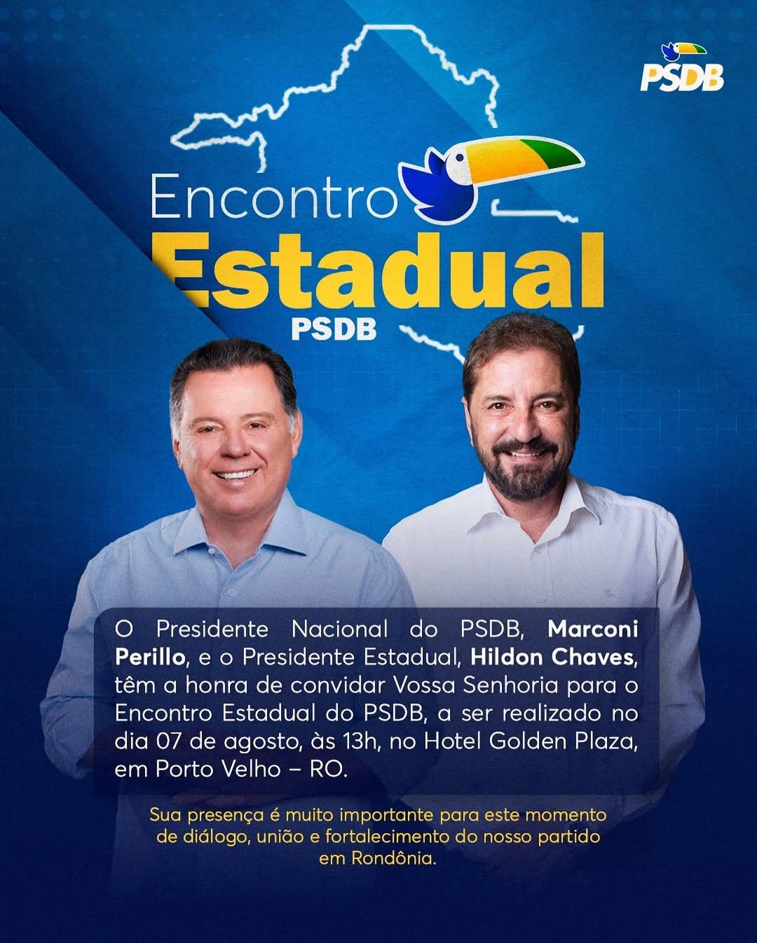 PSDB de Rondônia realiza Encontro Estadual com presença do presidente nacional Marconi Perillo