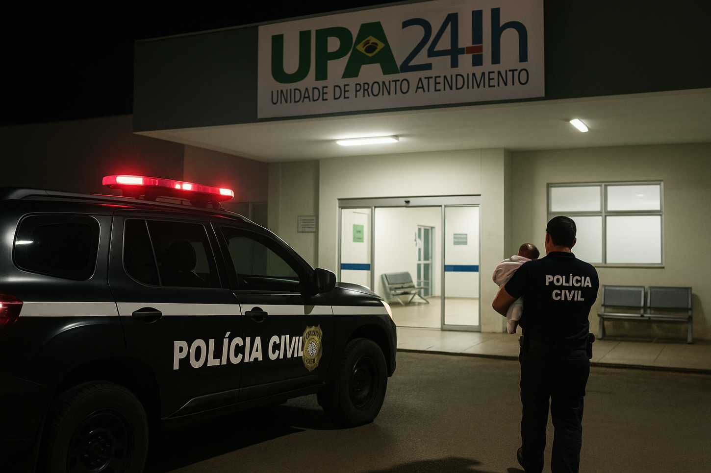 Bebê é levado à UPA com fratura no crânio e mãe é presa em flagrante na capital