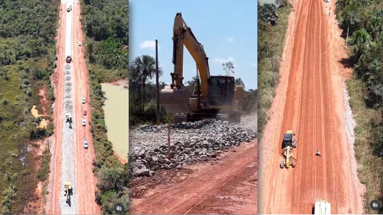 Obras avançam no Lote C da BR-319 com asfaltamento e novas pontes no trecho do ‘Meião’.