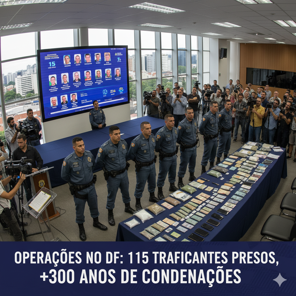 Operações no DF resultam na prisão de 115 traficantes e mais de 300 anos de condenações