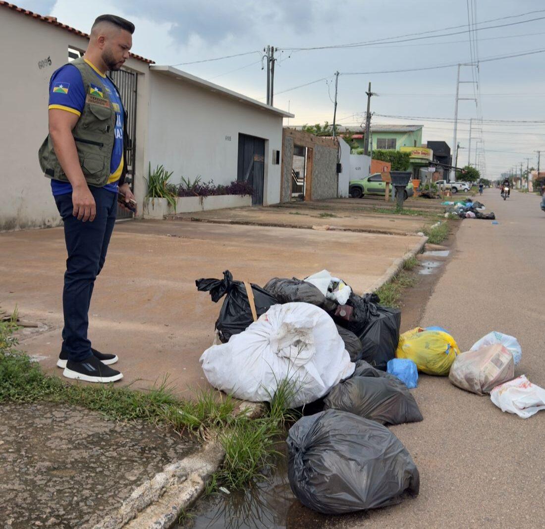 Vereador Fernando Silva intensifica fiscalização em pleno domingo sobre coleta de lixo na capital