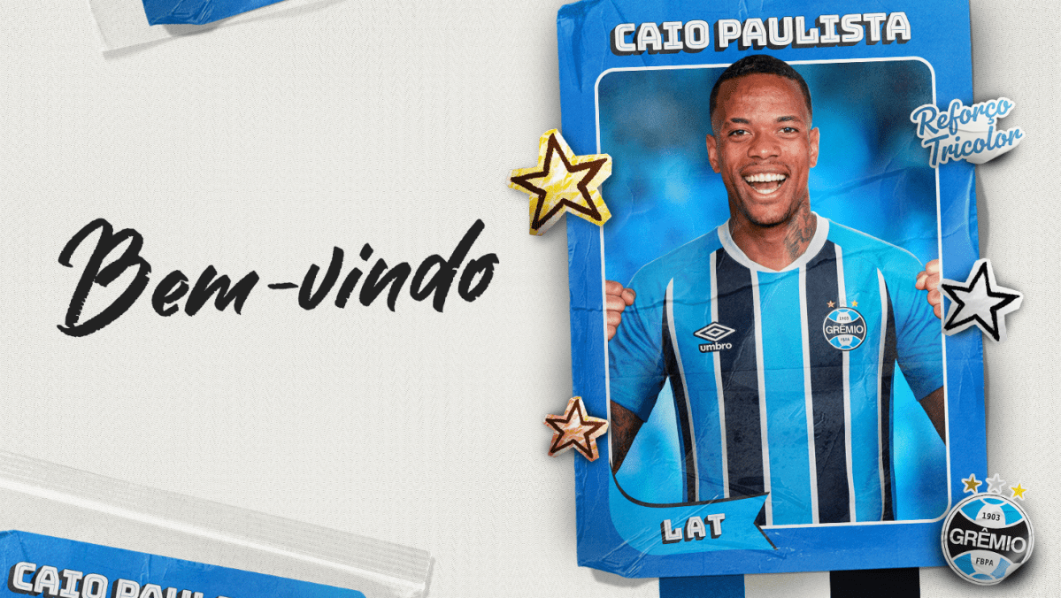 Grêmio anuncia Caio Paulista; veja detalhes do empréstimo