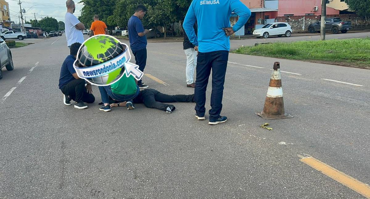 Adolescente desmaia após acidente no Centro de Porto Velho