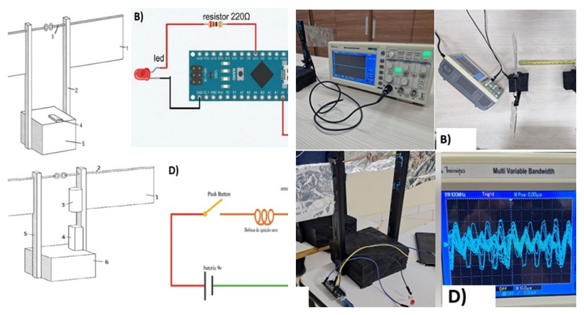 Inovação na Educação: Robótica de baixo custo explora o eletromagnetismo com Arduino Nano e osciloscópio