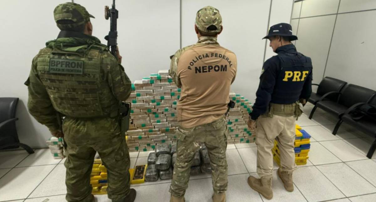 PRF em Rondônia, em ação conjunta com outras forças de segurança pública, apreende quase 400 kg de drogas