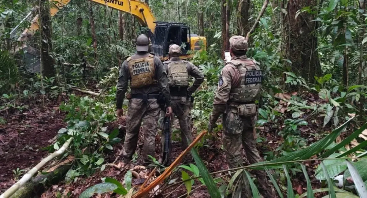 PF e ICMBio desativam garimpo ilegal em reserva no Amazonas